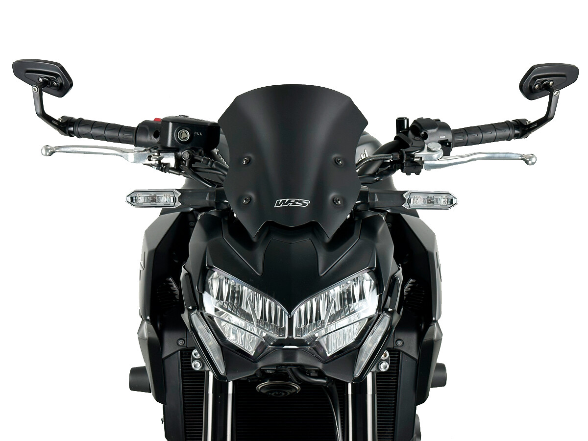 Pantalla parabrisas negro opaco corta para Kawasaki Z900