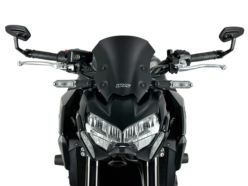 Pantalla parabrisas negro opaco corta para Kawasaki Z900
