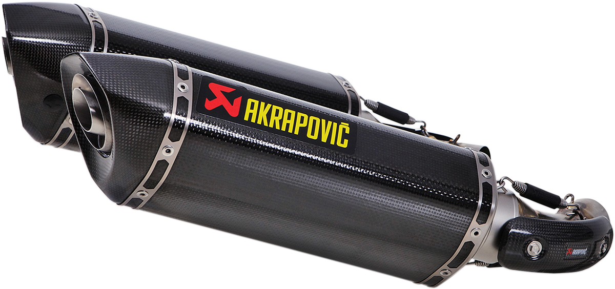 Doble Silenciador Akrapovic homologado para Ducati Monster 696, 1100, 795 y 796 Escape Slip On