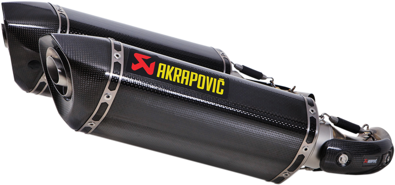 Doble Silenciador Akrapovic homologado para Ducati Monster 696, 1100, 795 y 796 Escape Slip On