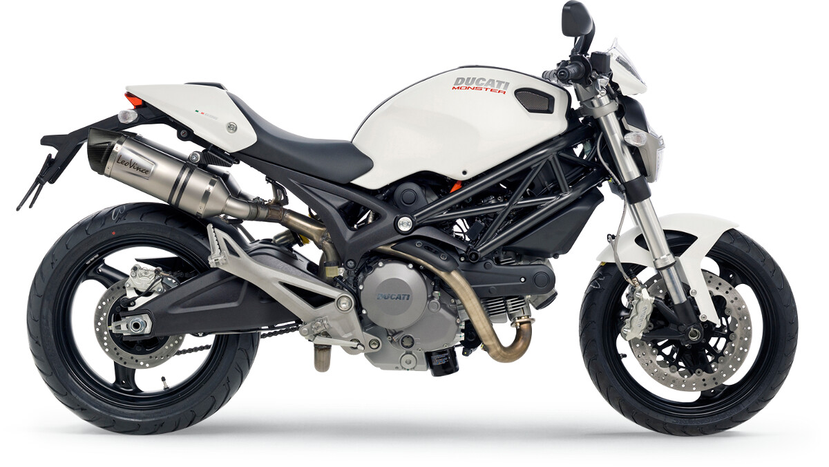 Doble silenciador Leo Vince Homologado para Ducati Monster 696, 1100 y 796 Escape Slip On