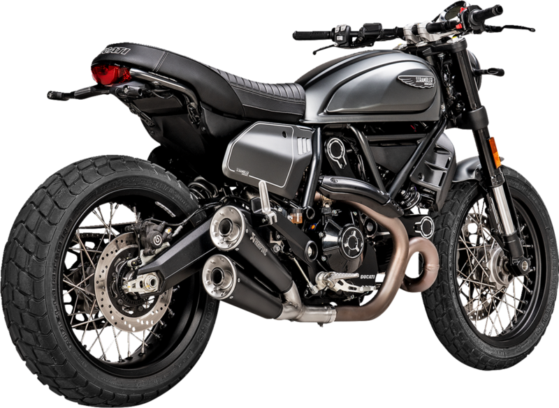 Doble silenciador Akrapovic para Ducati Scrambler 803 Escape Slip On