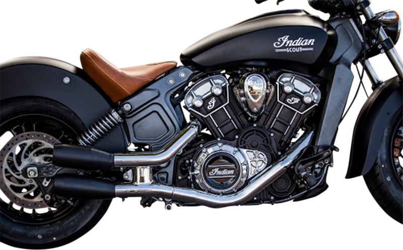 15-24 INDIAN SCOUT- Silenciadores Trask Escapes Slip On cortos y negros