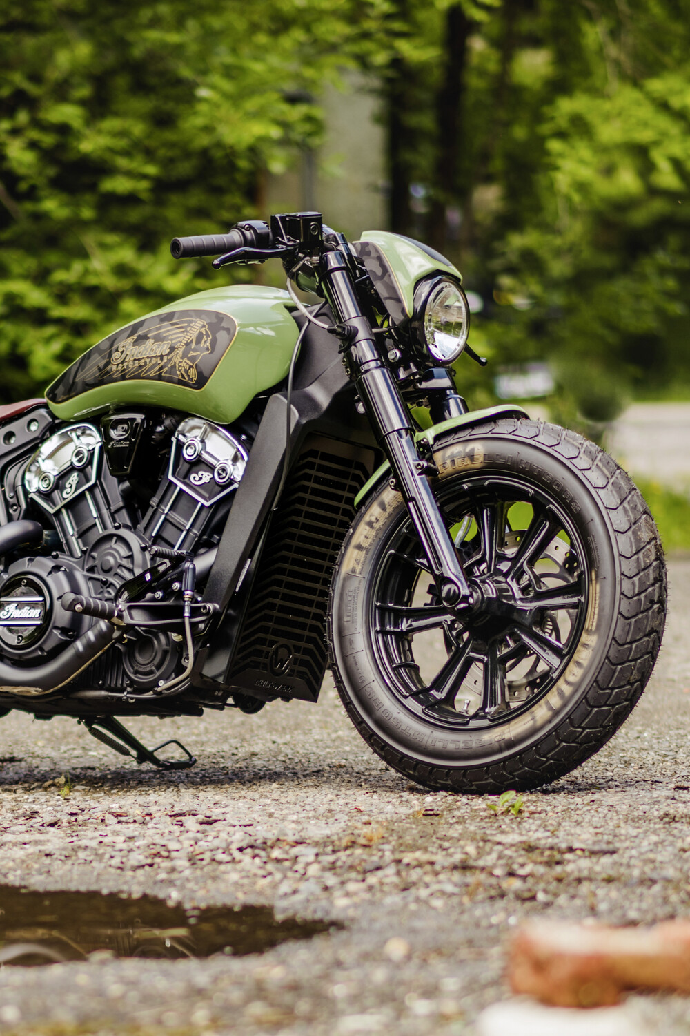 Cúpula o mascara sobre faro delantero para Indian Scout