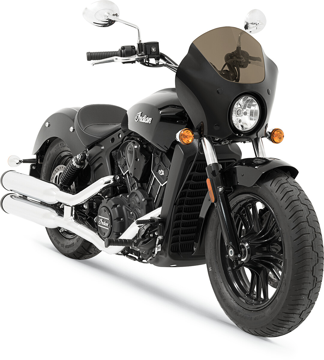 Cúpula parabrisas faro delantero negra para Indian Scout