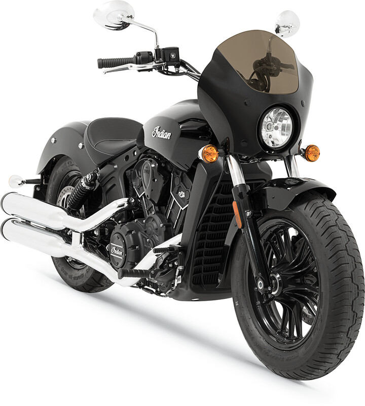 Cúpula parabrisas faro delantero negra para Indian Scout