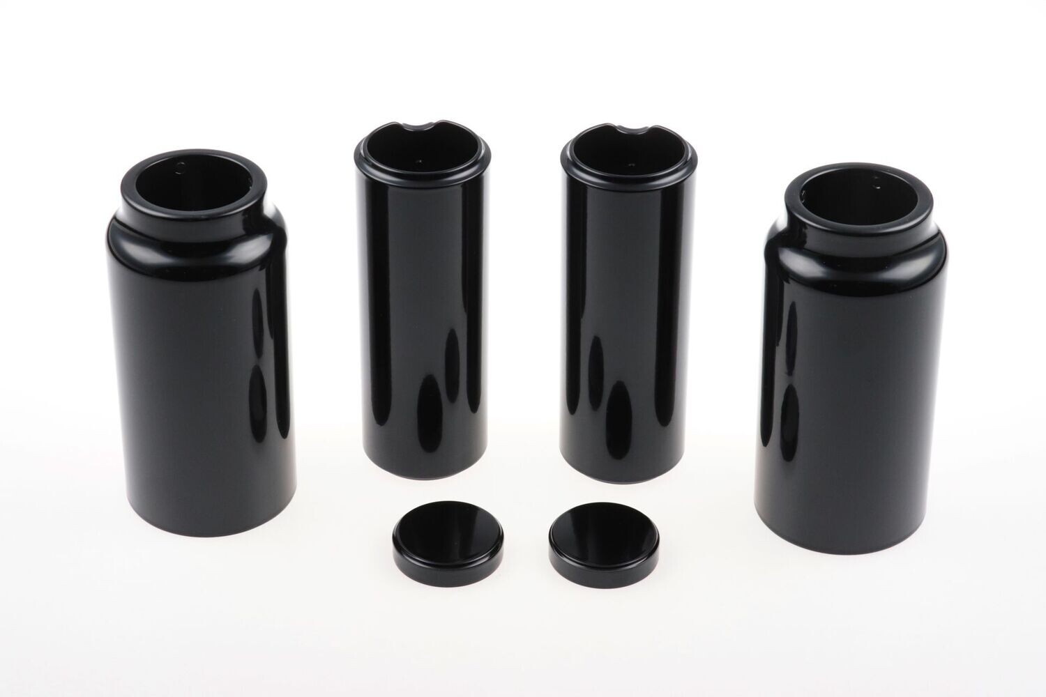 Protectores de horquilla fuelles solidos negro brillo fundas Indian Scout