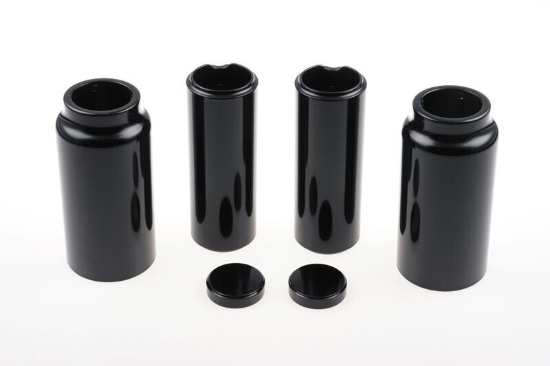Protectores de horquilla fuelles solidos negro brillo fundas Indian Scout