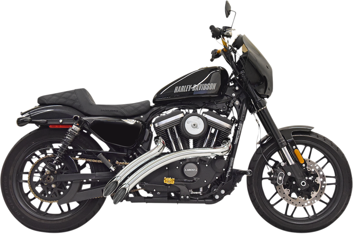 14-22 XL- Escapaes BASSANI XHAUST Radial Sweepers curvados y cromados para Sportster