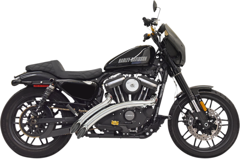 14-22 XL- Escapaes BASSANI XHAUST Radial Sweepers curvados y cromados para Sportster