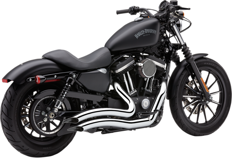 Escapes COBRA Speedster Swept cortos cromados para Harley Davidson Sportster