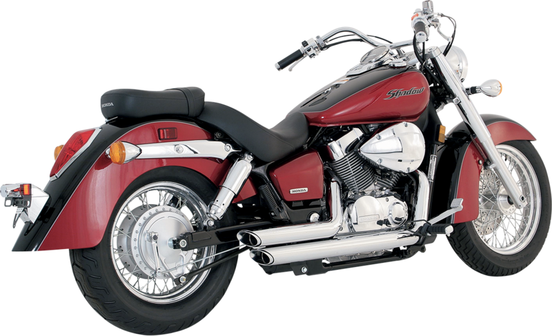 Escapes Vince & Hines cromados para Honda Shadow 750