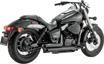 Escapes Vance & Hines negros para Honda Shadow 750