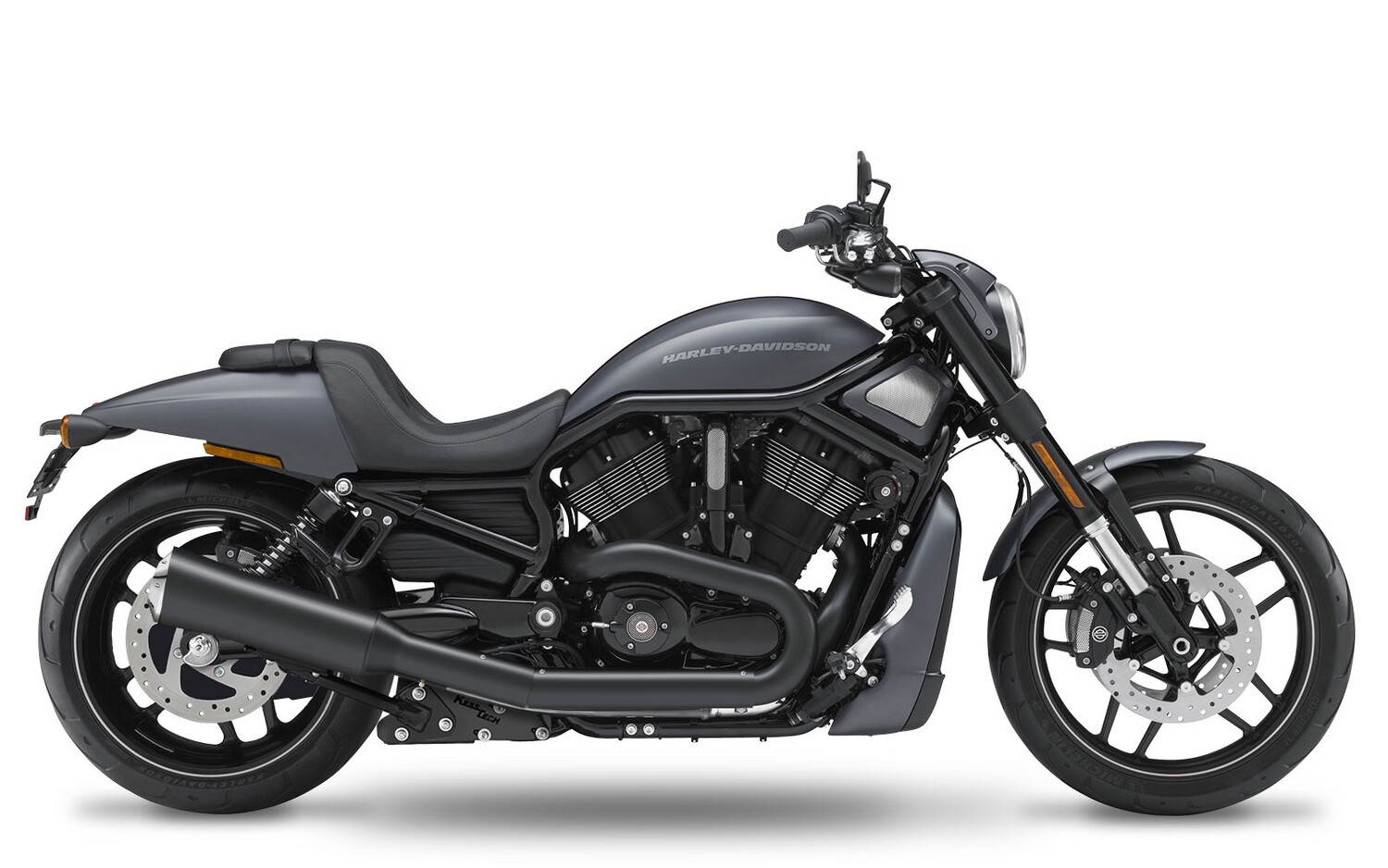 Escape HOMOLOGADO KESSTECH 2 a 1 de alto rendimiento de 5" negro para Harley Davidson V-ROD