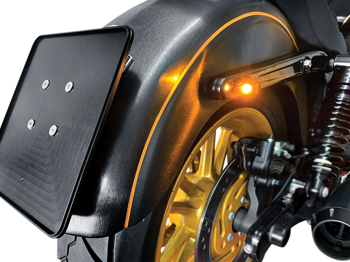 Set de DOS Intermitentes Homologados HEINZ BIKES NANO Series Winglets para Harley Davidson
