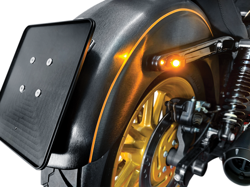 Set de DOS Intermitentes Homologados HEINZ BIKES NANO Series Winglets para Harley Davidson