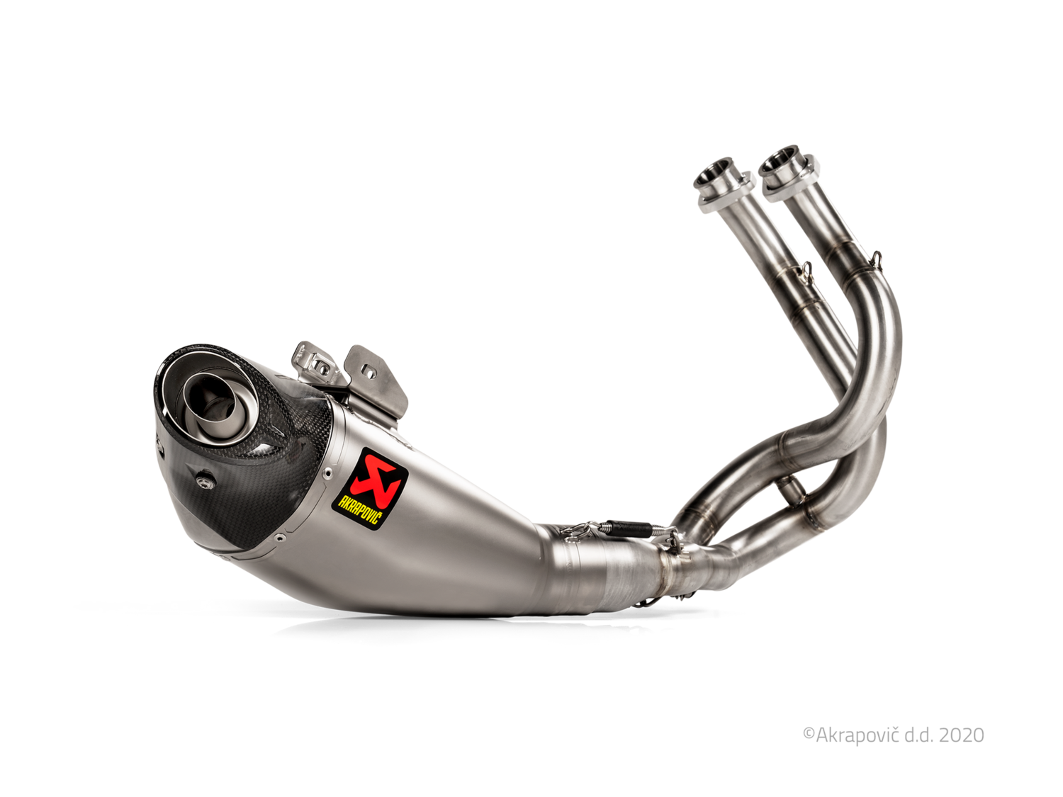 Sistema de escape Homologado completo Akrapovic Racing Line para Kawasaki Z650 y Ninja 650