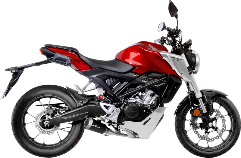 Silenciador Leo Vinve para Honda CB 125 R Escape LV-10 Black Edition Negro
