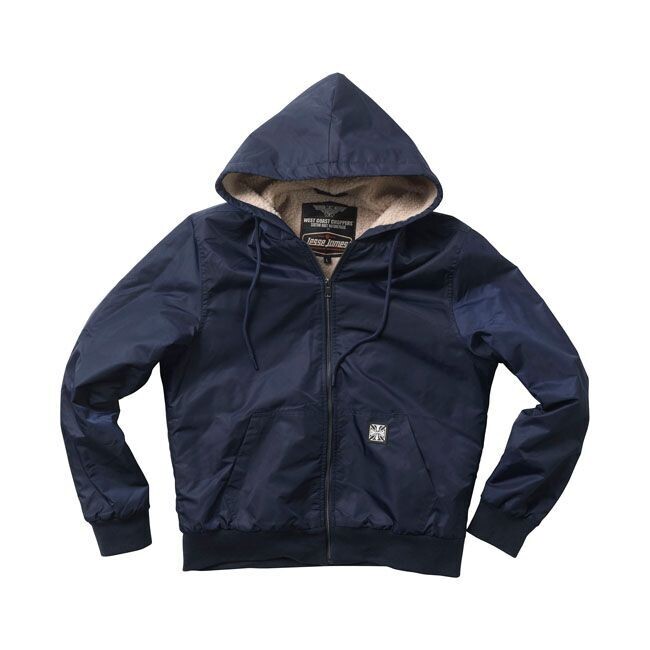 CHAQUETA WEST COAST CHOPPERS BFU SHERPA DE NYLON AZUL MARINO MOTO