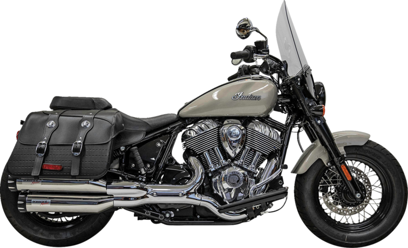 Silenciadores BASSANI XHAUST Slip-On 4" escapes cromados para Indian Chief
