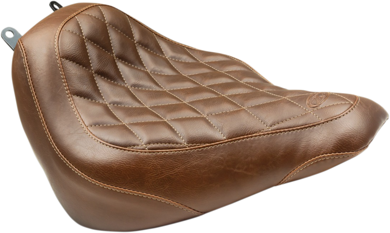 Asiento MUSTANG ancho Tripper™ individual marrón para Harley Davidson Softail monoplaza