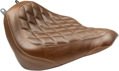 Asiento MUSTANG ancho Tripper™ individual marrón para Harley Davidson Softail monoplaza