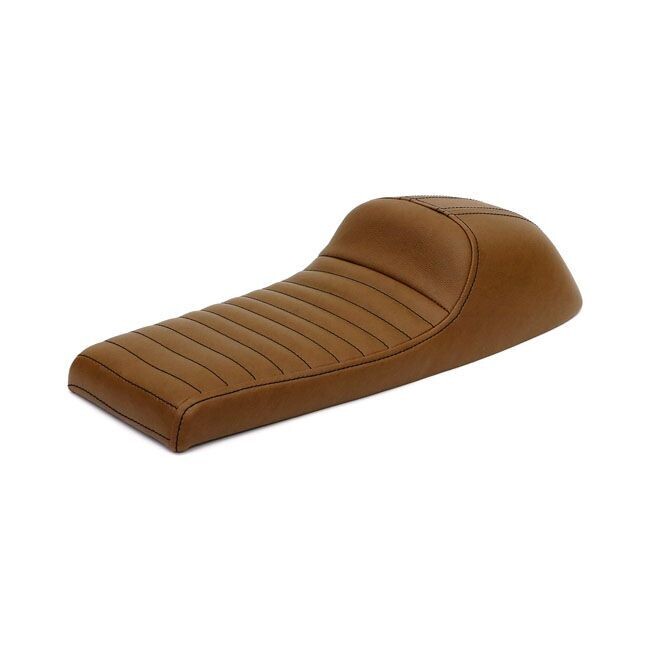 Asiento universal cafe racer marrón lineas