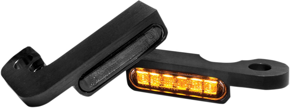 Set de DOS intermitentes LED Homologados HEINZ BIKES para manillar Harley Davidson DYNA