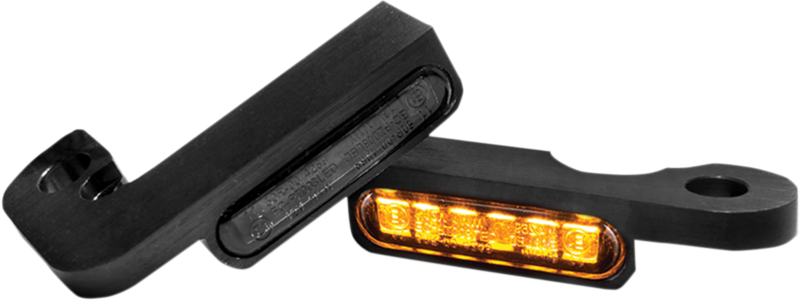 Set de DOS intermitentes LED Homologados HEINZ BIKES para manillar Harley Davidson DYNA