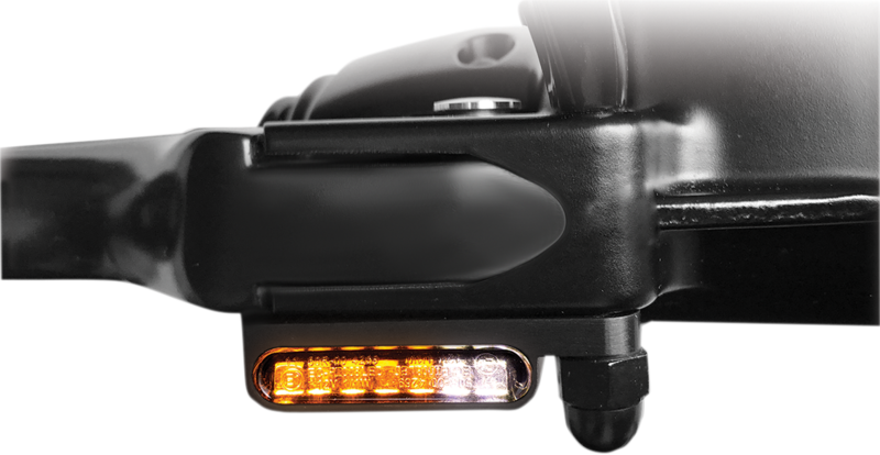 Set de DOS intermitentes LED Homologados con luz de posición 2 en 1 HEINZ BIKES para manillar Harley Davidson DYNA