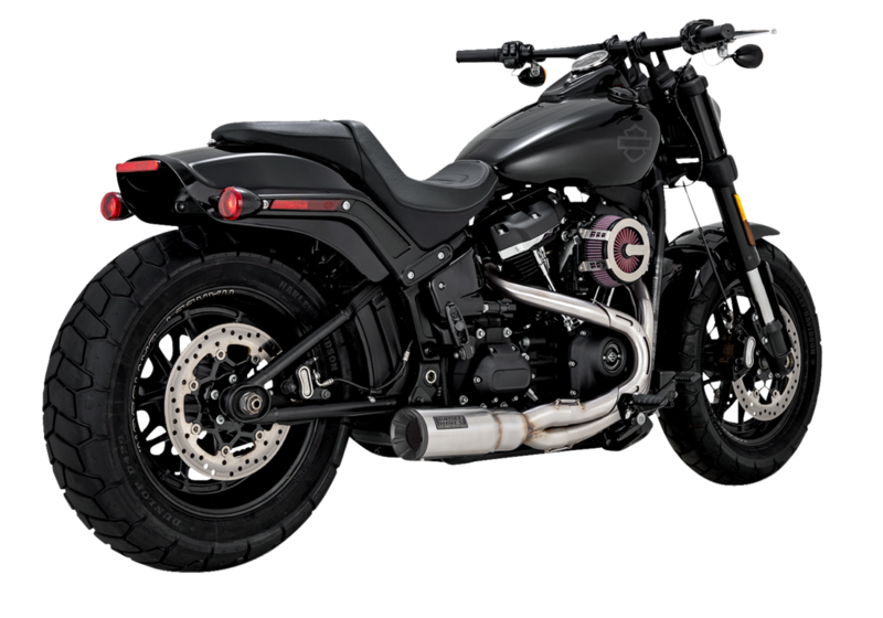 Sistema de escape VANCE & HINES 2 a 1 Hi-Output versión corta para Harley Davidson Softail