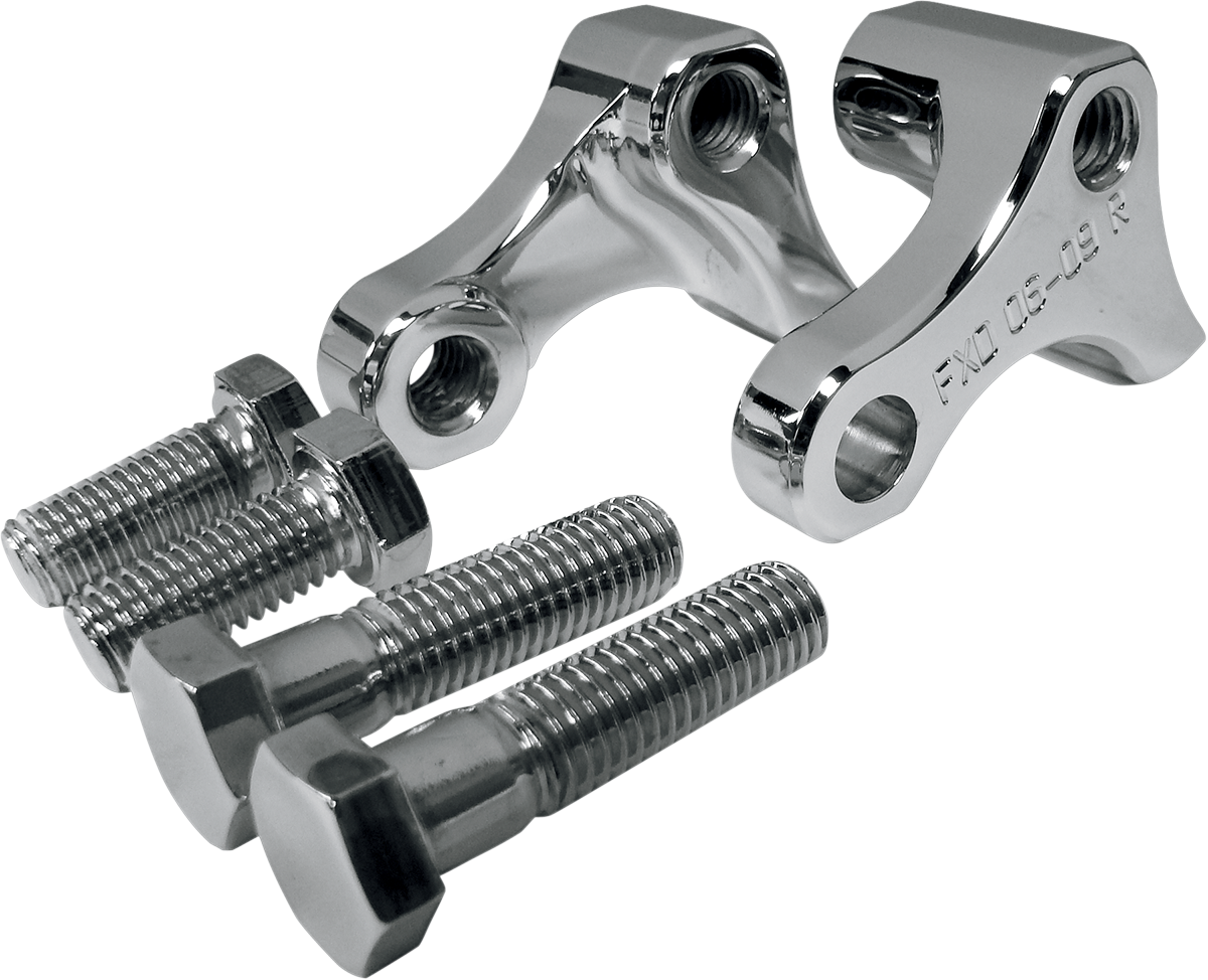 Kit de rebaje de suspensión trasera 2,5 cm (1") cromado para Harley Davidson DYNA 91-17