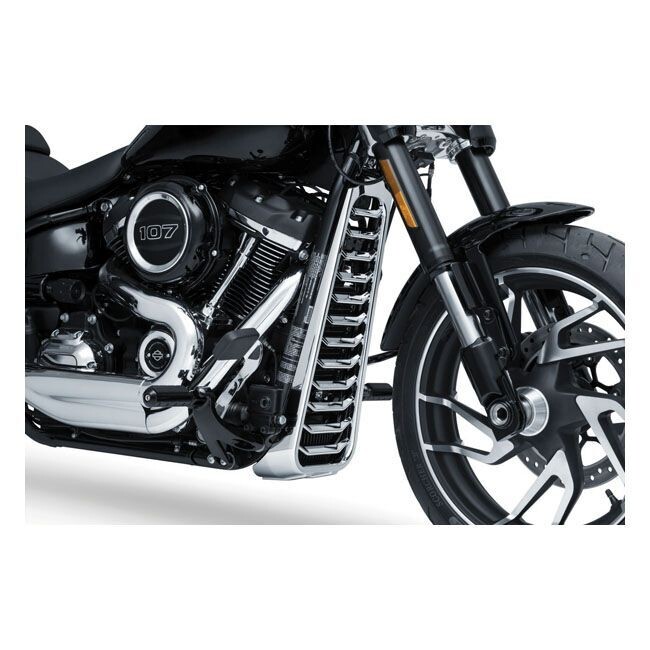 18-24- Softail- CUBRE RADIADOR QUILLA KURYAKYN, PRECISION CHIN SPOILER CROMADO