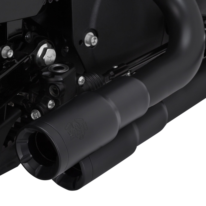 XL 14-20- Escapes 2 a 2 VANCE & HINES PCX HI OUTPUT Mini Grenades negros Sportster