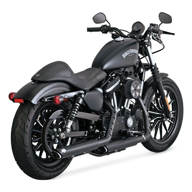 XL 14-20- SILENCIADORES VANCE & HINES, TWIN SLASH 3" SLIP-ON PCX MUFFLERS NEGROS