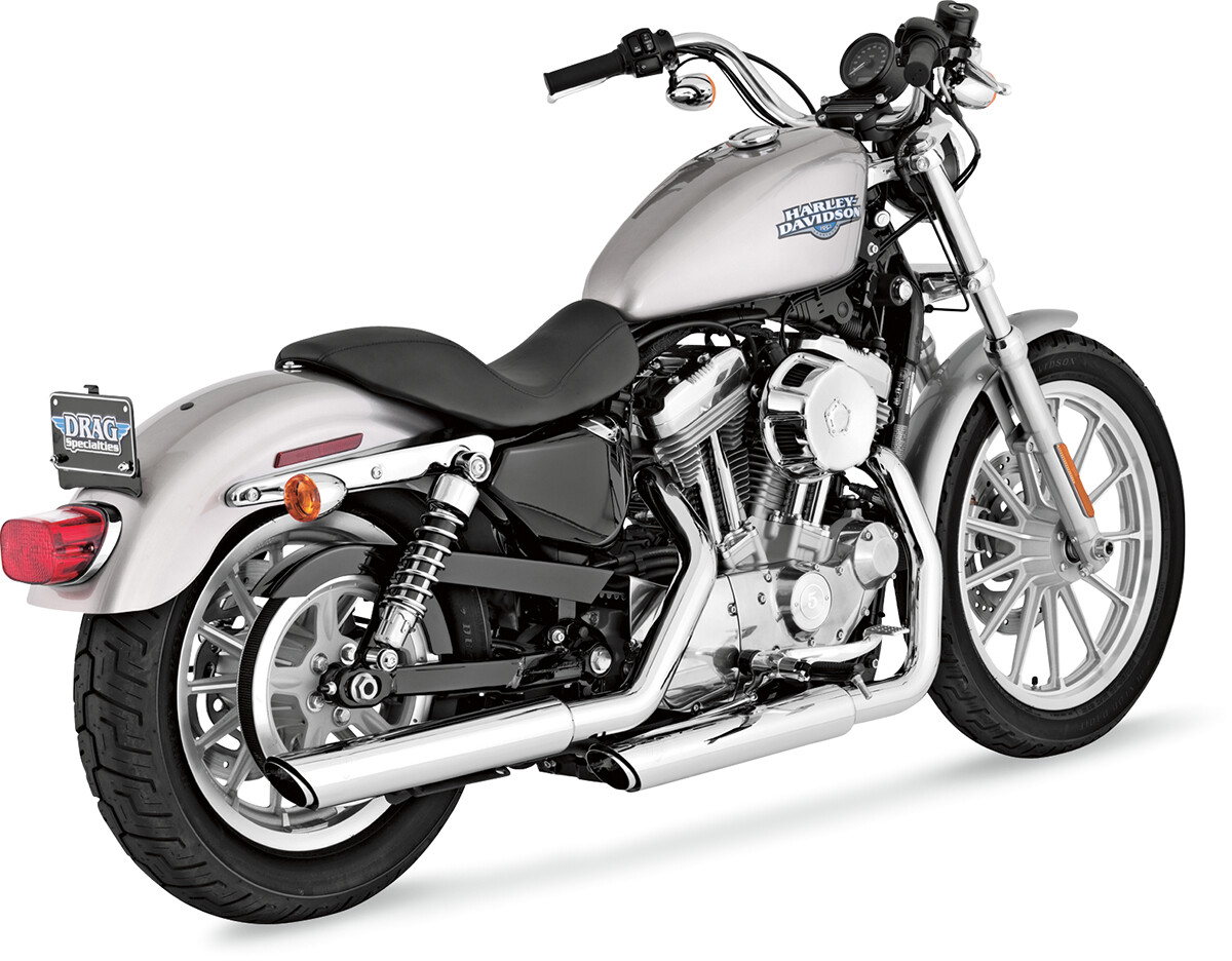 XL 04-13- SILENCIADORES VANCE & HINES TWIN SLASH 3" SLIP-ON MUFFLERS CROMADOS Sportster