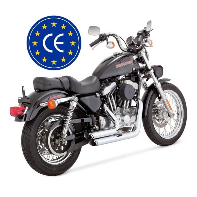 XL 90-03- ¡HOMOLOGADOS! ESCAPES VANCE & HINES THORCAT, 'ANARCHY' 2-1/2" SHORT SHOTS CROMADOS Sportster