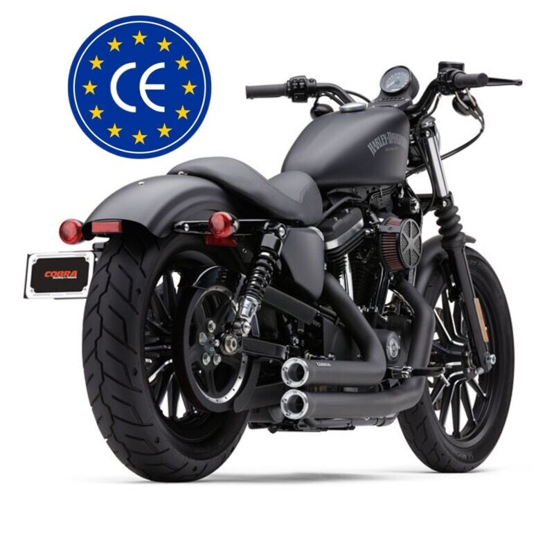 XL 17-20- ¡HOMOLOGADOS! THORCAT-COBRA, SPEEDSTER SHORTS NEGROS Escapes Sportster