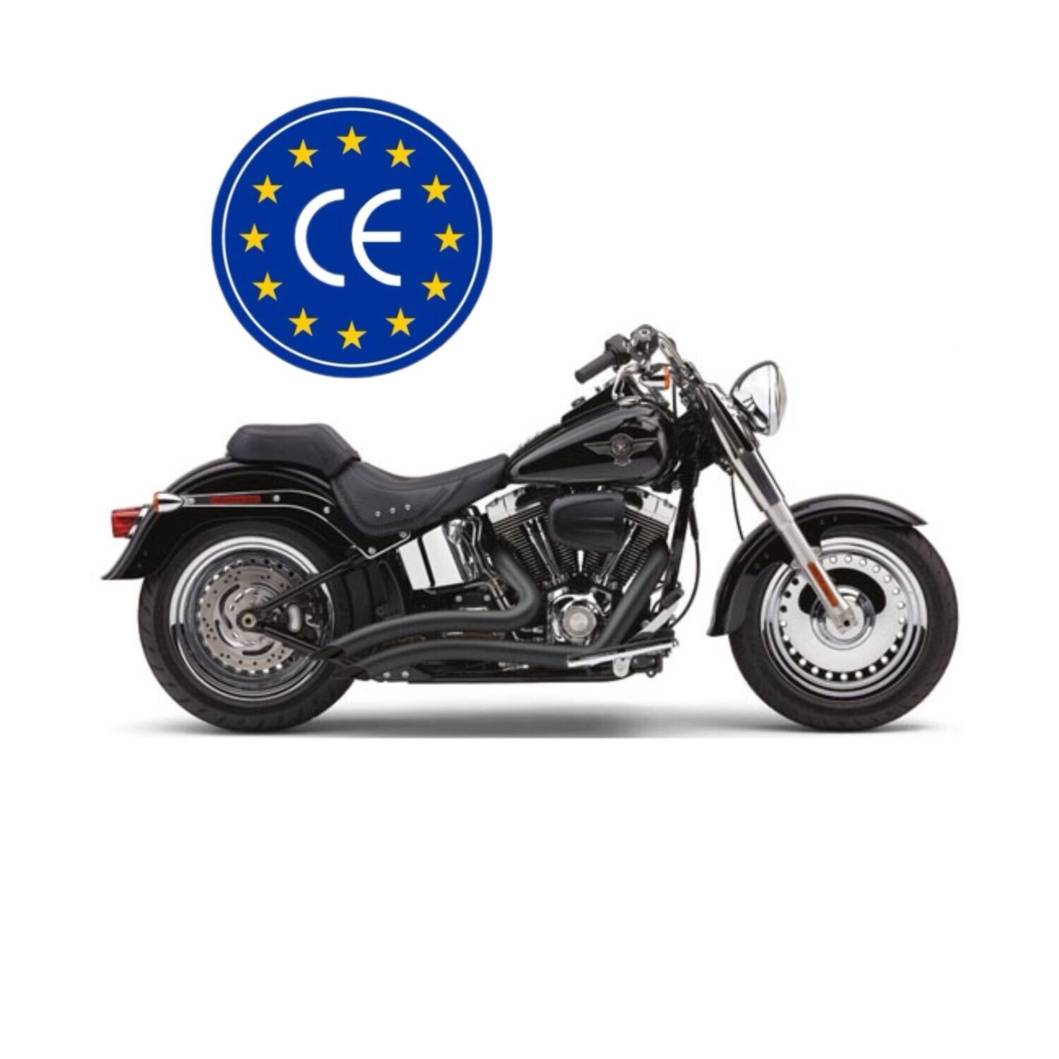 14-16- ¡HOMOLOGADOS! THORCAT-COBRA, SPEEDSTER SHORT SWEPT NEGROS Softail