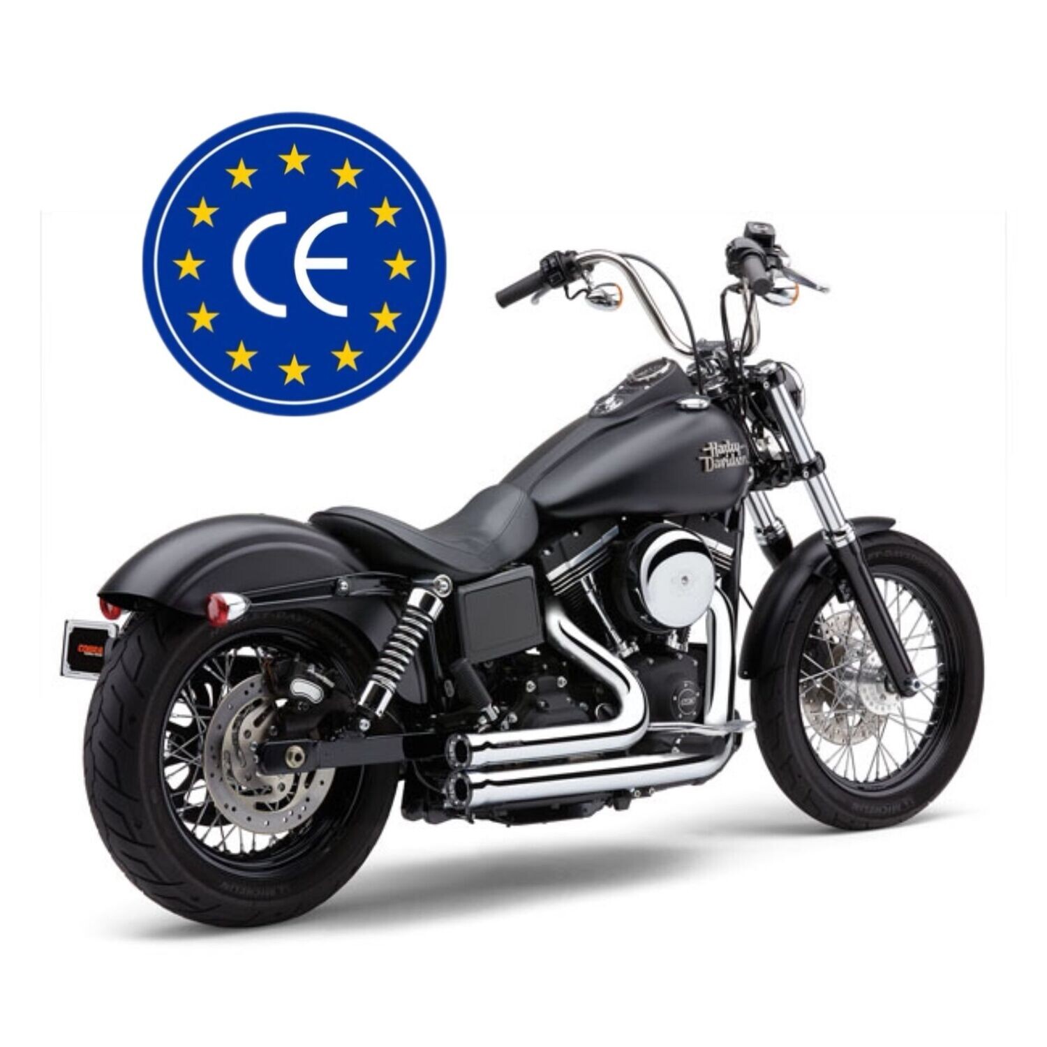 14-16- ¡HOMOLOGADOS! THORCAT-COBRA, SPEEDSTER SHORTS RPT CROMADOS Softail