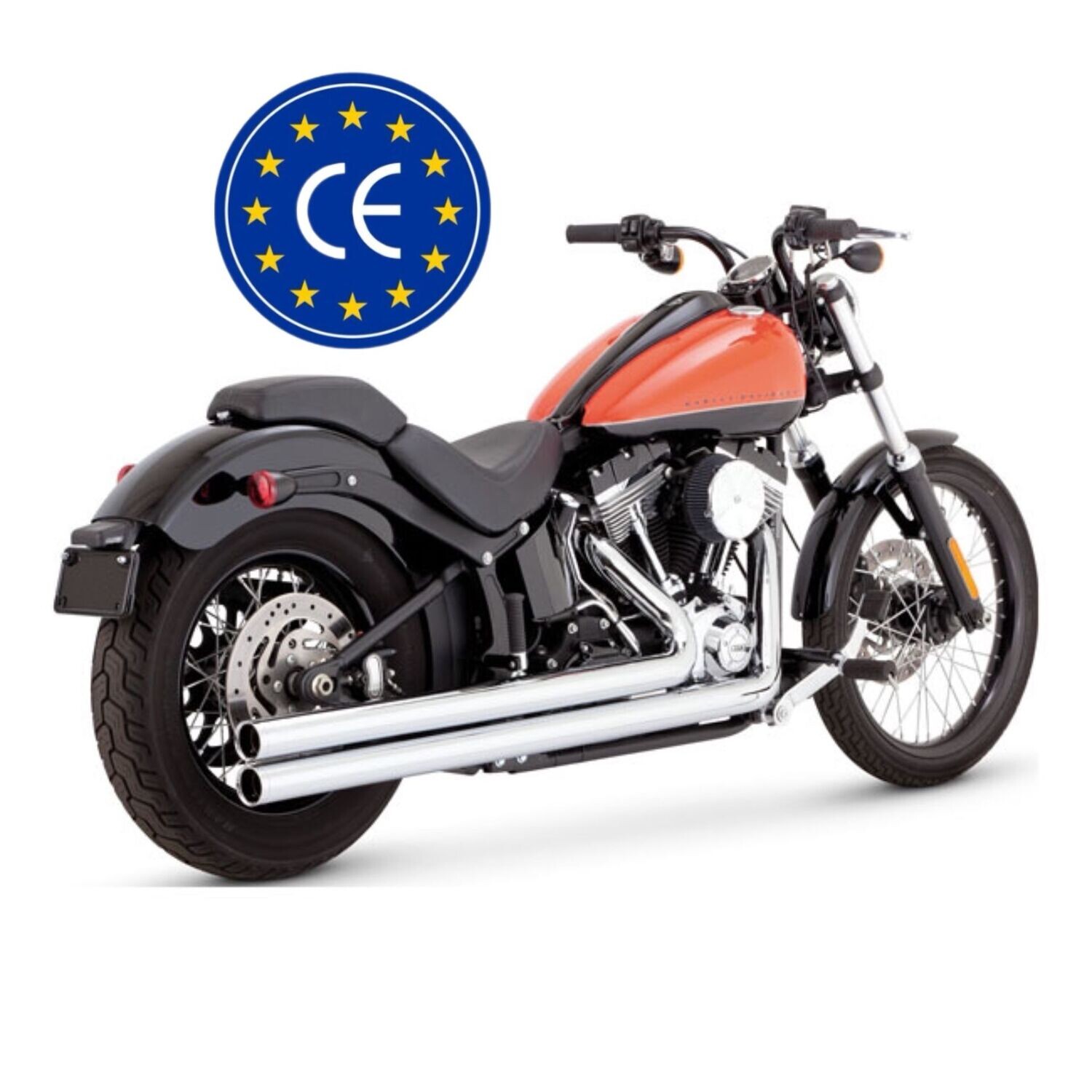 2017- ¡HOMOLOGADOS! THORCAT-VANCE & HINES, BIG SHOTS LONG 2-2 CROMADOS Softail