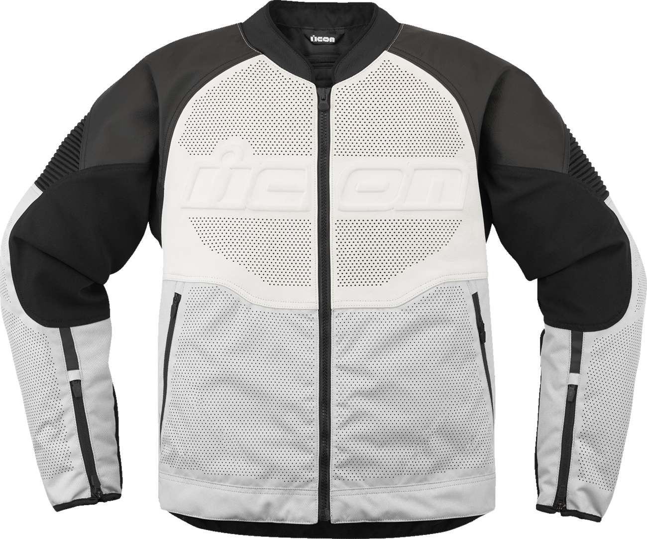 Chaqueta ICON Overlord3 en cuero para moto verano