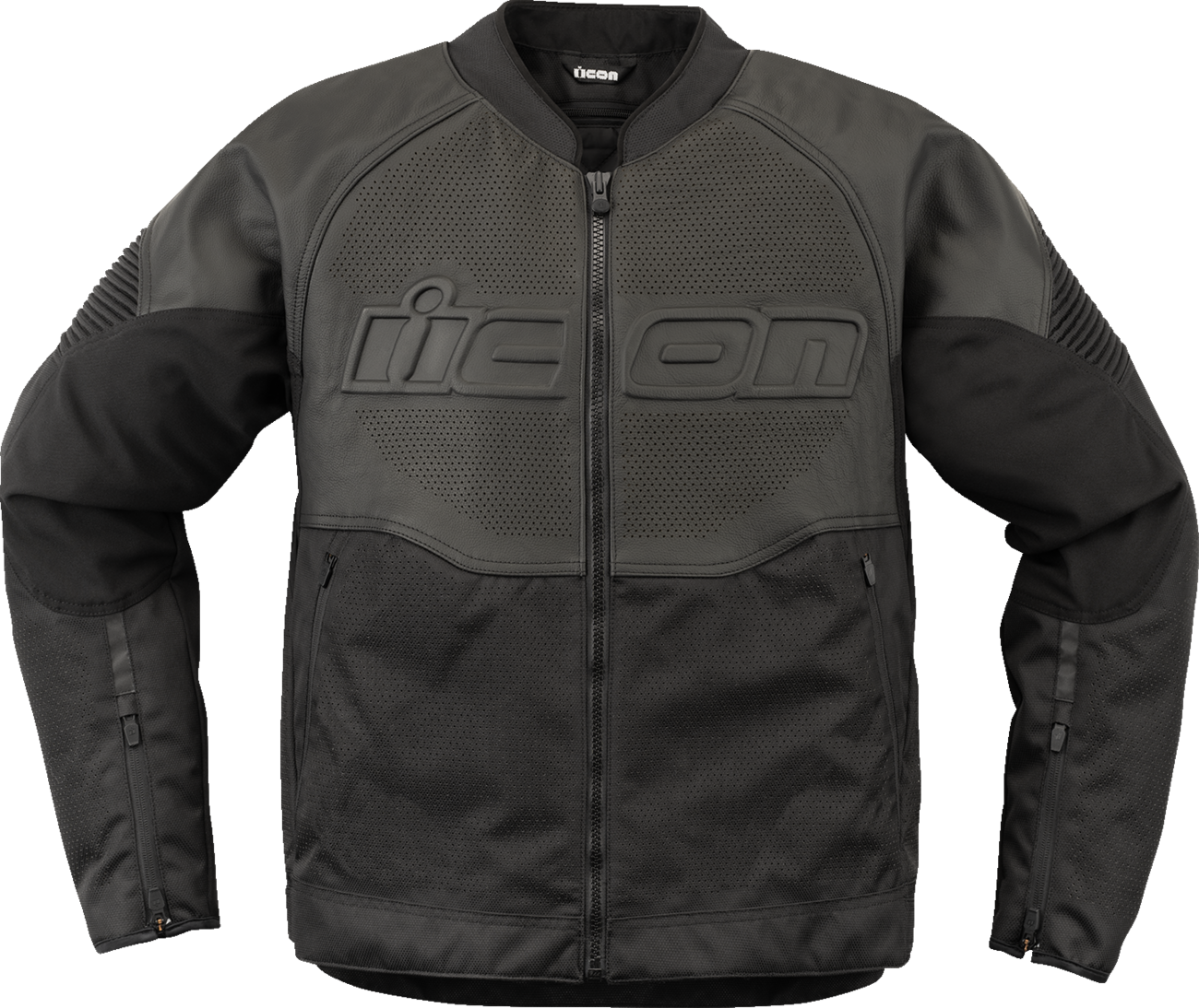 Chaqueta ICON Overlord3 en cuero para moto verano