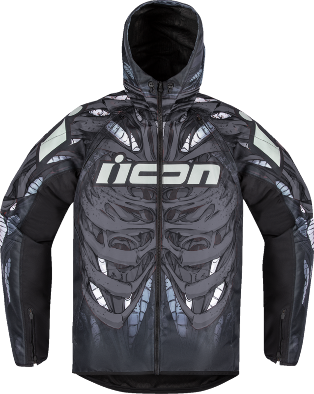 Chaqueta ICON Airform Maniker para moto verano con capucha