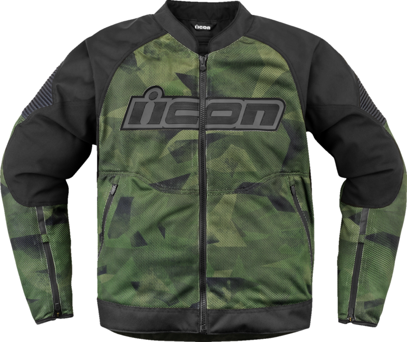 Chaqueta ICON Overlord3 Mesh Camo militar para moto verano