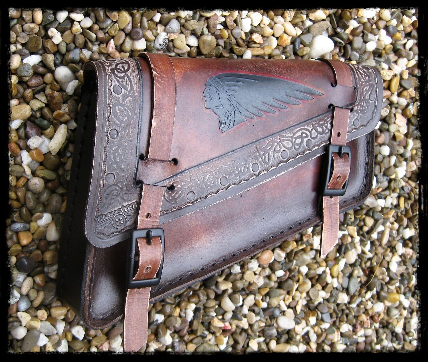 15-24 INDIAN SCOUT- Alforja Mini Marrón piel