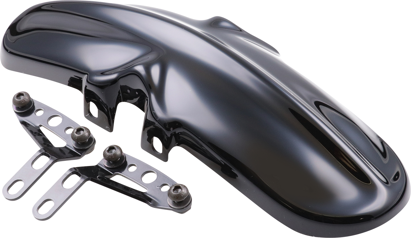 18-24 Softail- Guardabarros delantero Old School  Negro Brillo