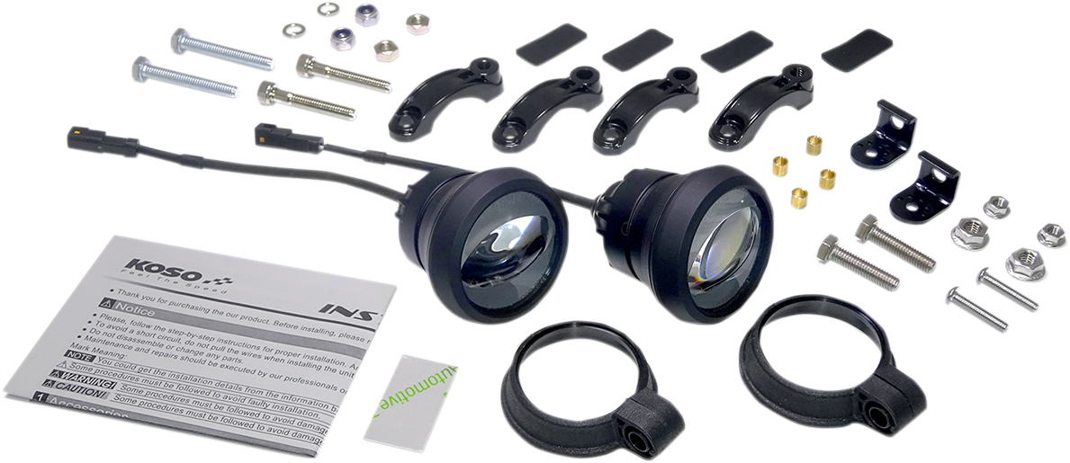 FARO ANTINIEBLA AUXILIAR KOSO HOMOLOGADO, AURORA LED FOG LIGHT KIT. BLACK