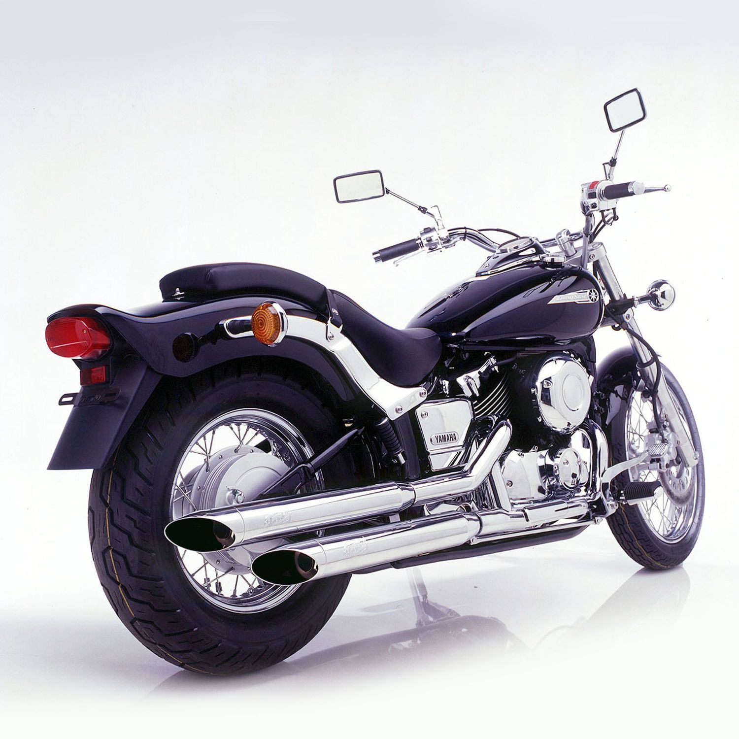 97-2003- DRAG STAR 650- Escapes Homologados LEO VINCE Slip-On Silvertrail K02