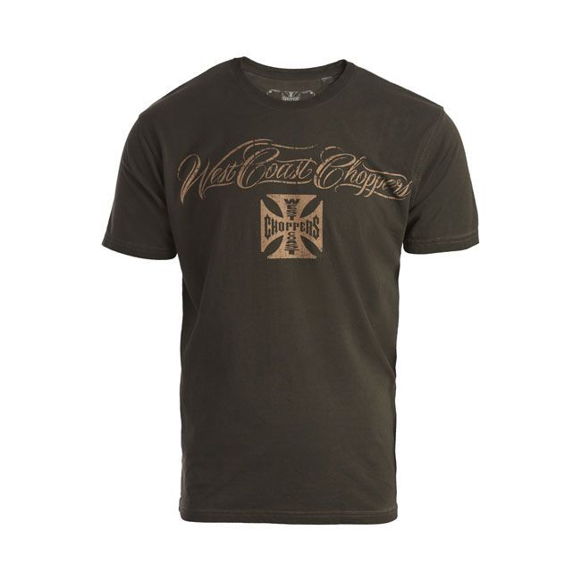 Camiseta West Coast Choppers WCC EAGLE CREST T-SHIRT OIL DYE ANTHRACITE